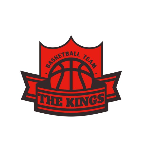 The Kings Basketball team Logo Template Vignette
