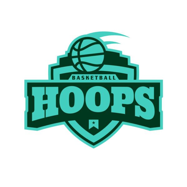Hoops Basketball logo template 02 Vignette