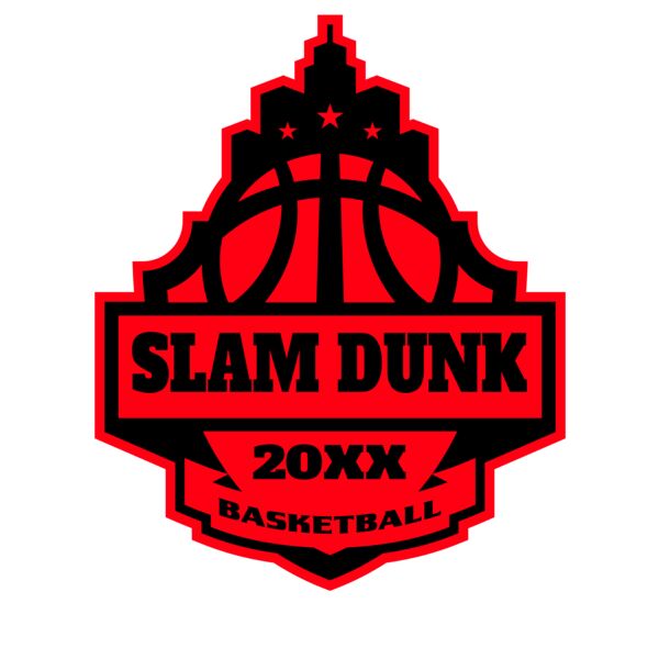 SLAM DUNK Basketball Logo Template Vignette
