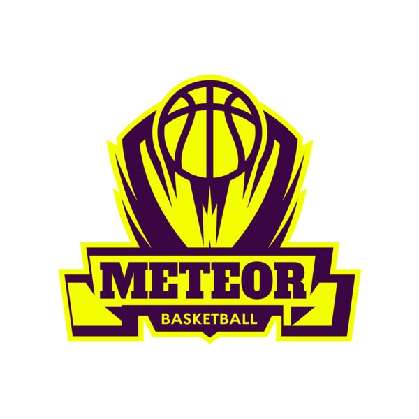 Meteor Basketball Logo Template Vignette