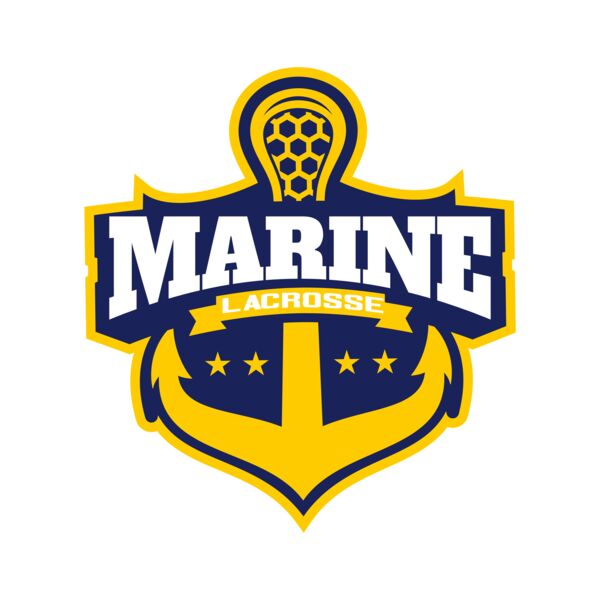 Marine Lacrosse Logo Template Vignette