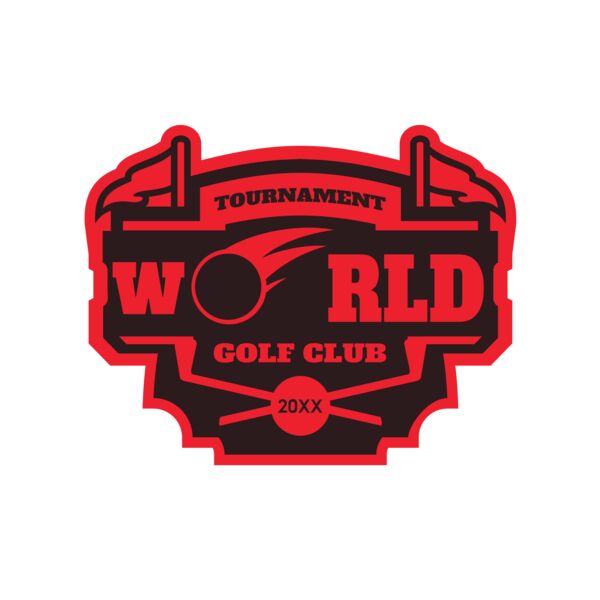 World Tournament Golf club logo template Vignette