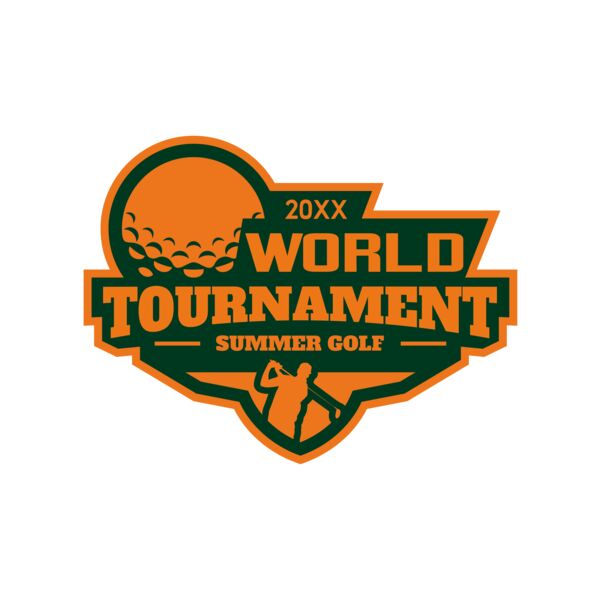 World Tournament Simmer Golf logo template Vignette