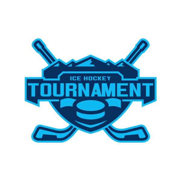 Tournament Ice Hockey logo template Vignette