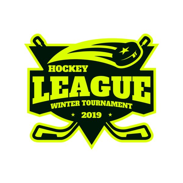 League Hockey Winter Tournament logo template Vignette