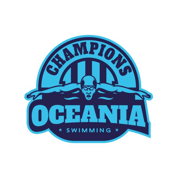 Oceania Champions Swimming logo template Vignette