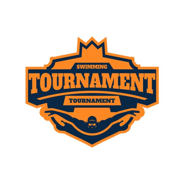 Swimming Tournament logo template Vignette