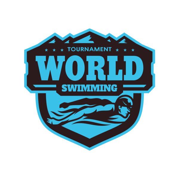 World Tournament Swimming logo template Vignette