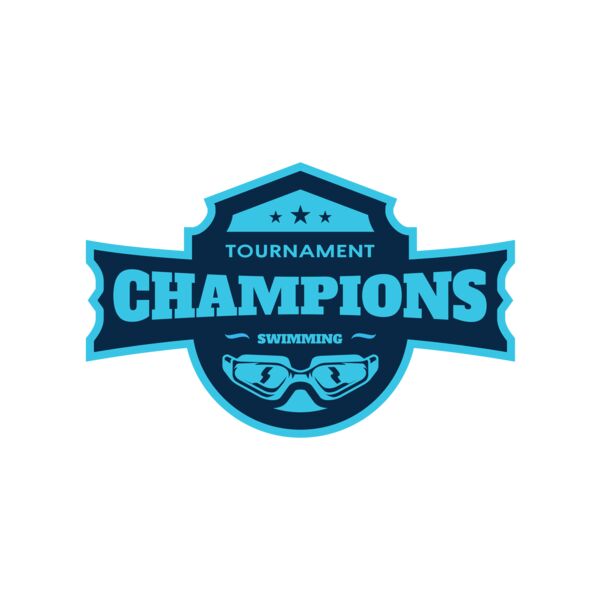 Champions Tournament Swimming logo template Vignette