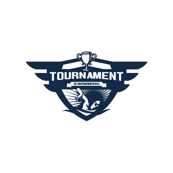 Swimming Tournament logo template 04 Vignette