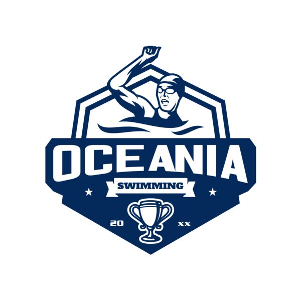 Oceania Swimming logo template Vignette