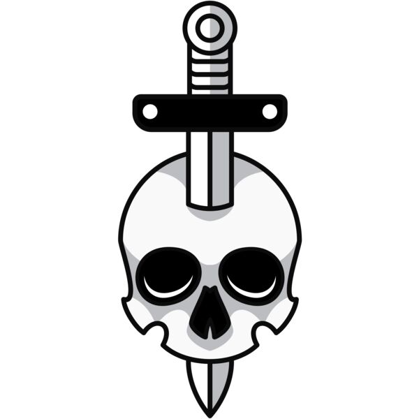 Elements Skull logo template 07 Vignette