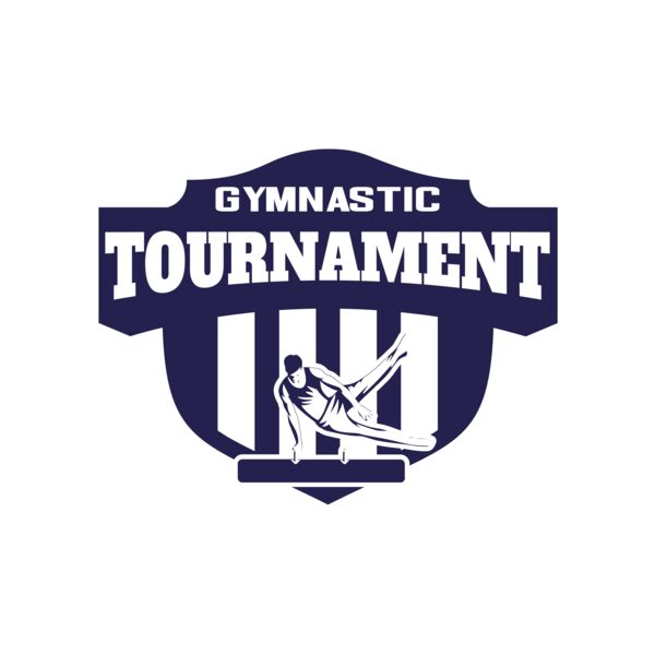 Gymnastic Tournament logo template Vignette