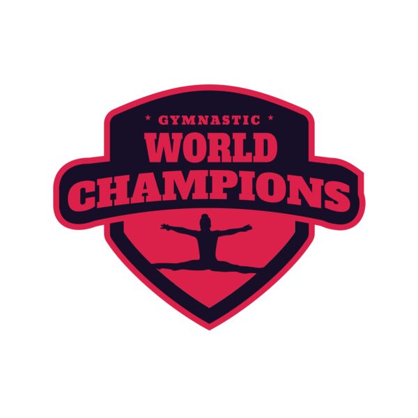 Gymnastic World Champions logo template Vignette
