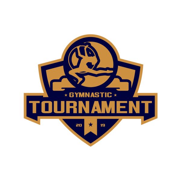 Gymnastic Tournament logo template 02 Vignette