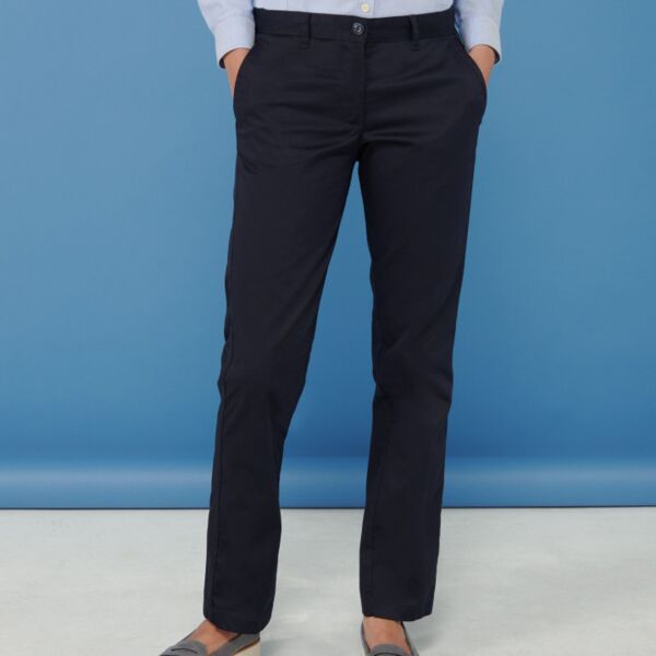 Pantalon femme chino polycoton Vignette