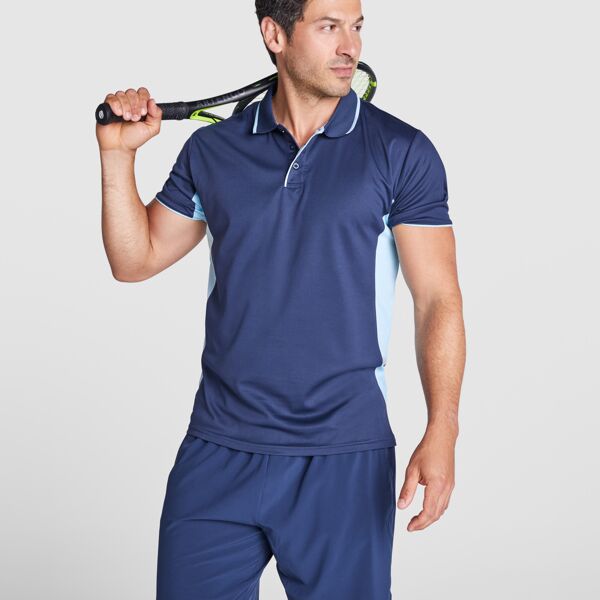 Polo technique bicolore manches courtes Vignette