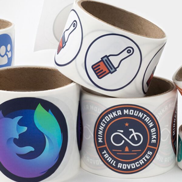 Rouleau etiquettes rondes Vignette